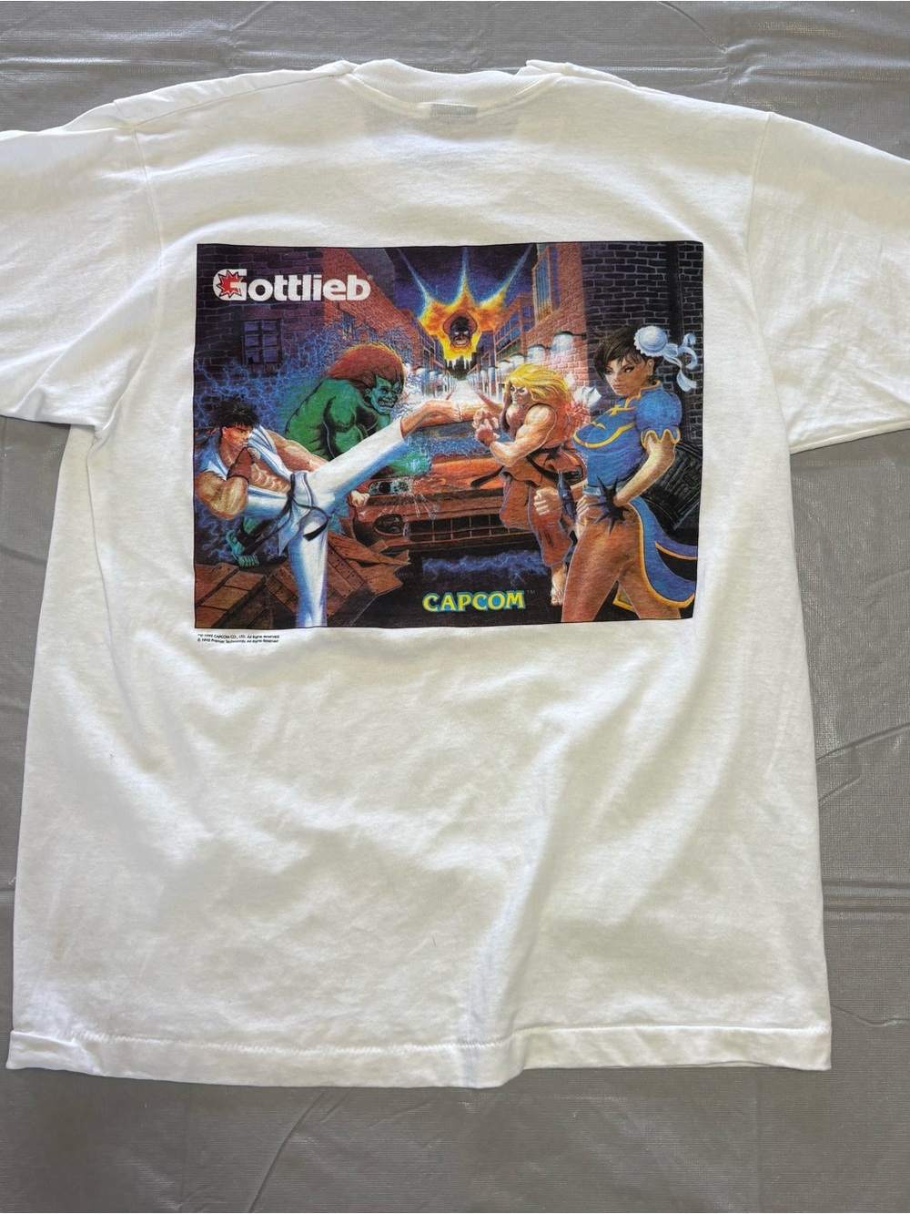 1992 Gottlieb Capcom Street Fighter 2 Pinball Promo Tee